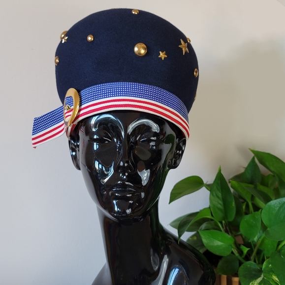 VTG 60s Frank Olive Patriotic Wool Felt Hat main image 7